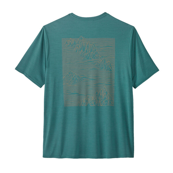 Patagonia M's Cap Cool Daily Graphic Shirt, Strataspire: Wetland Blue X-Dye, XL