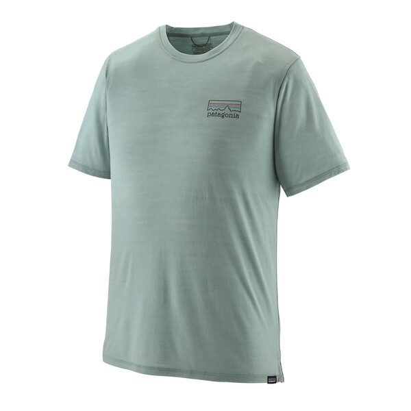 Patagonia M's Cap Cool Merino Blend Graphic Shirt, Fitz Roy Strata: Thermal Blue, XL