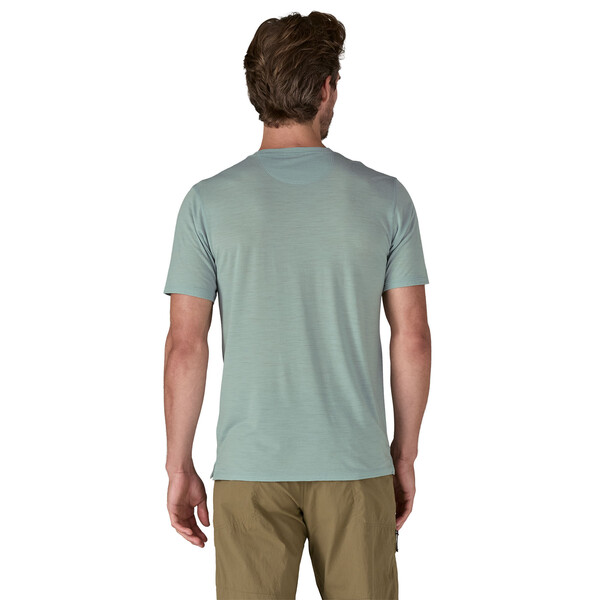 Patagonia M's Cap Cool Merino Blend Graphic Shirt, Fitz Roy Strata: Thermal Blue, XL