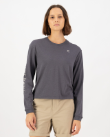 Mons Royale Yonder Merino Organic Cotton Long Sleeve, Vintage Black, Grösse S