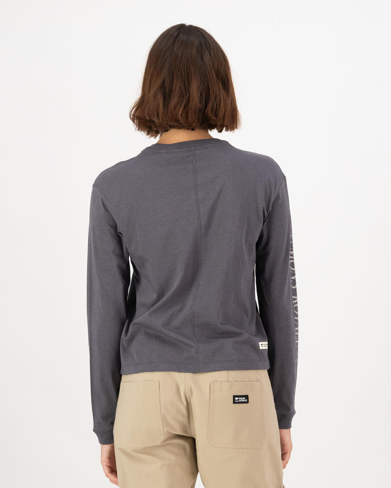 Mons Royale Yonder Merino Organic Cotton Long Sleeve, Vintage Black, Grösse S