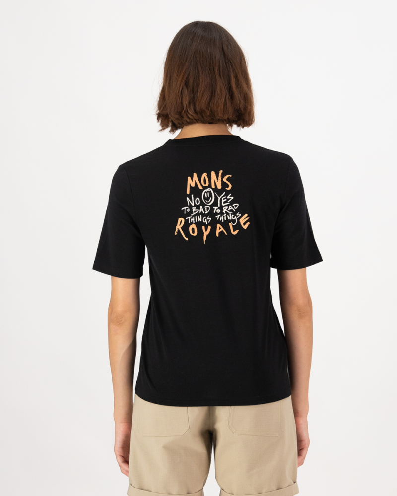 Mons Royale Icon Merino T-Shirt, Black, Grösse S