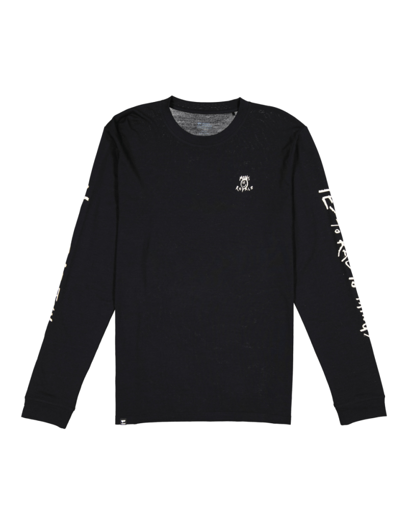 Mons Royale Icon Merino Classic Long Sleeve, Black, Grösse L