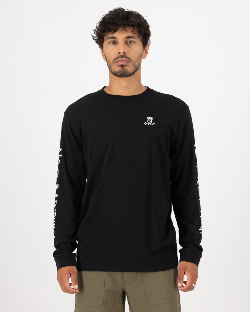 Mons Royale Icon Merino Classic Long Sleeve, Black, Grösse M