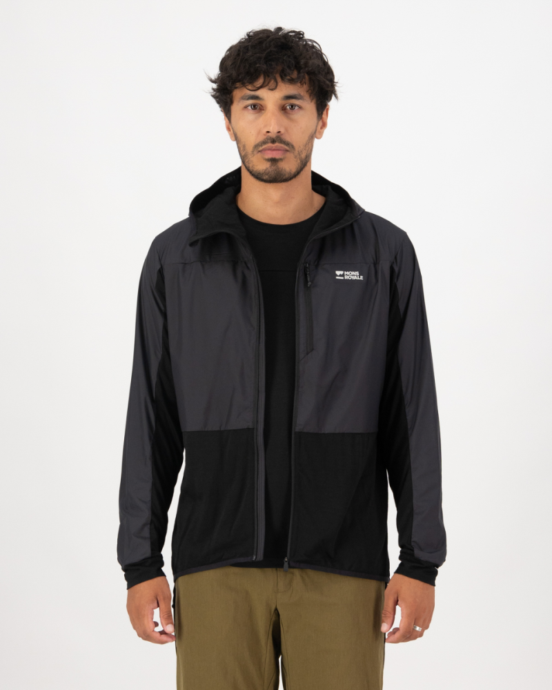 Mons Royale Diversion Merino Wind Jacket, Black, Grösse L