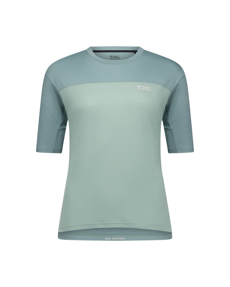 Mons Royale Diversion Merino Bike Jersey Short Sleeve, Dew / Desert Sage, Grösse L