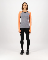 Mons Royale Bella Merino Long Sleeve, Grey Heather / Punch, Grösse L
