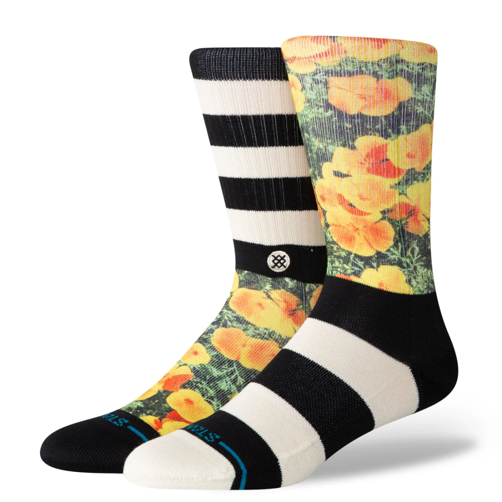 STANCE Very Poppin Crew, Black/White - Gr. L