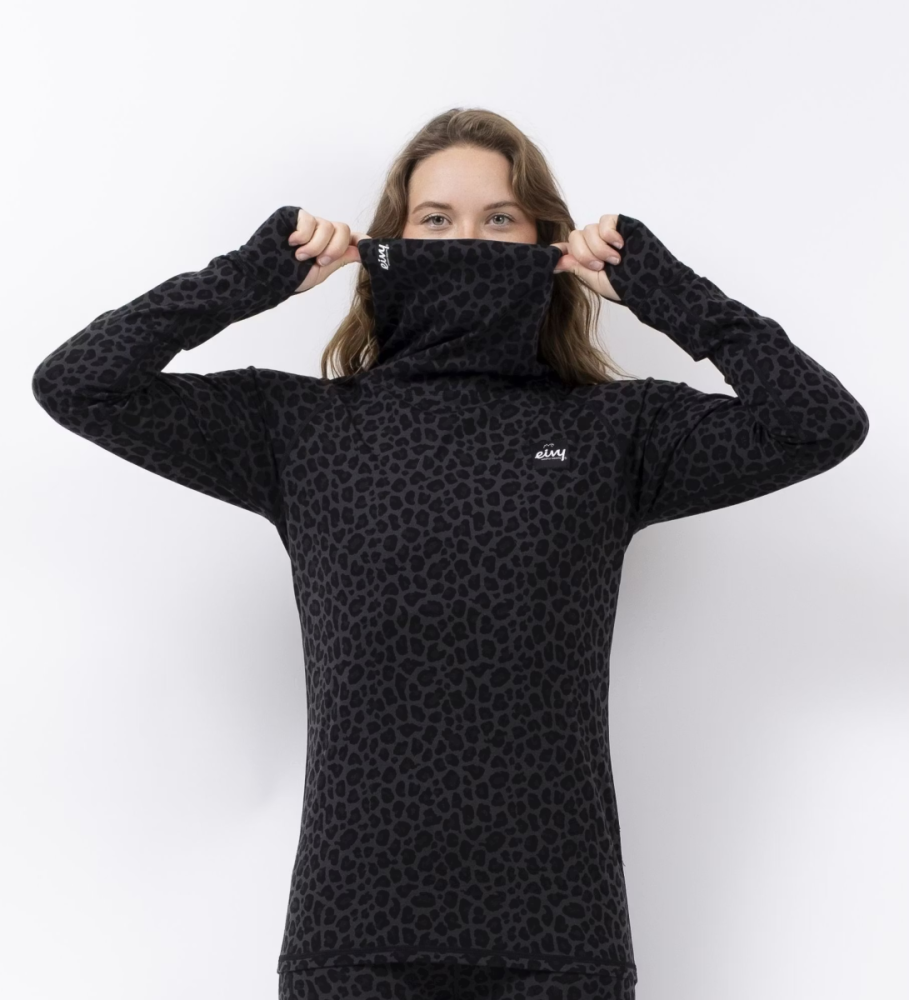 EIVY Icecold Wool Gait Top 25 , Black Leopard