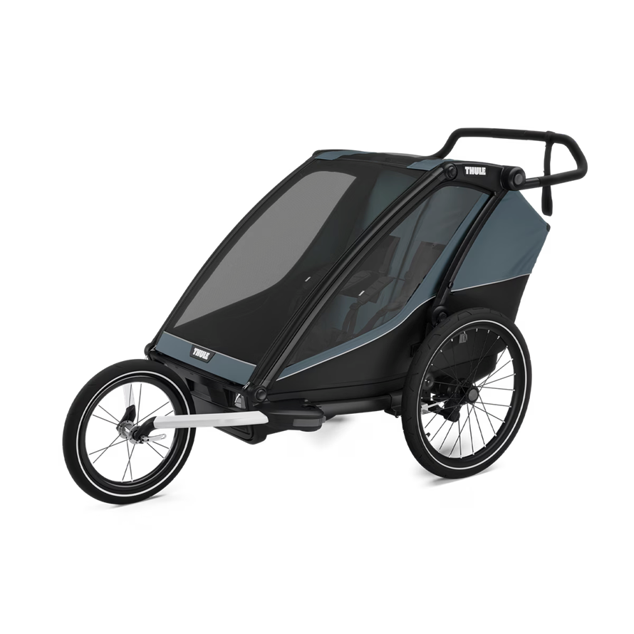 Thule SV Anhänger CHA CAB 2 Green Alu/Cypress Green (Bike+Stroll)
