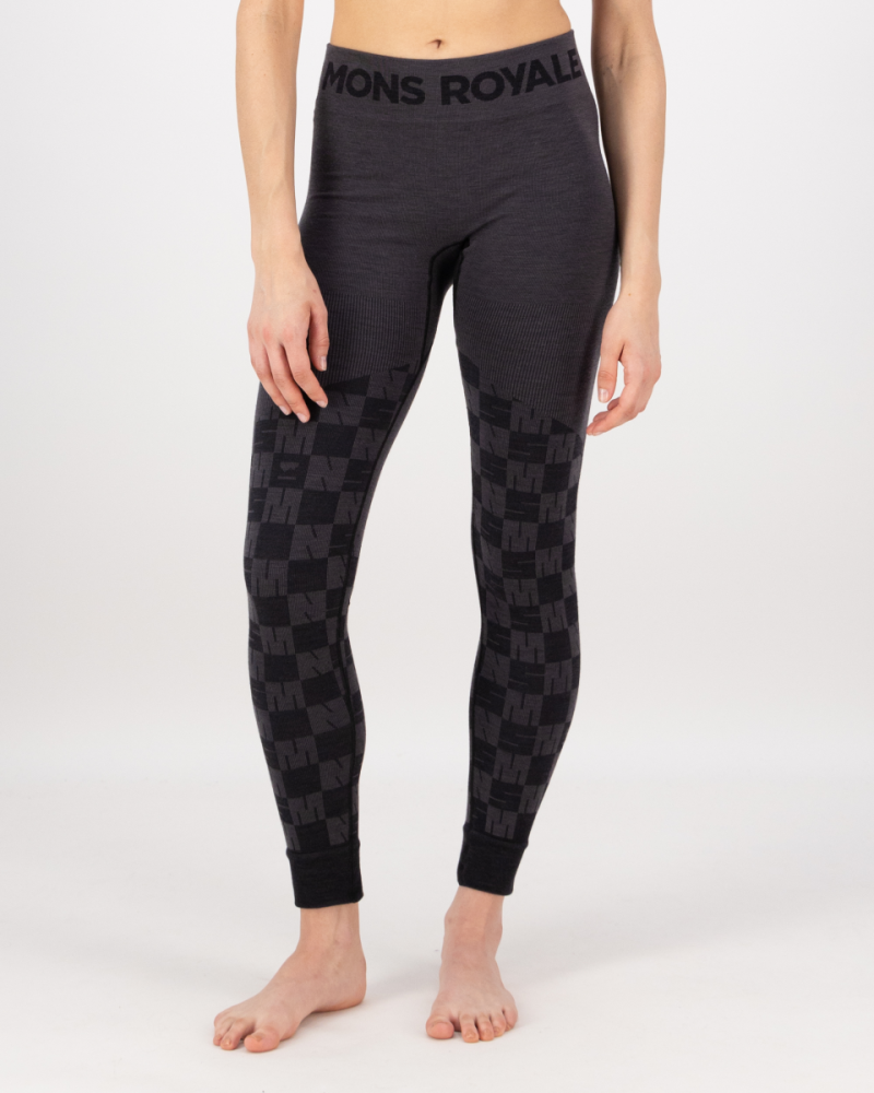 Mons Royale Ascender Merino Seamless Legging, Forged Iron / Black, Grösse XL