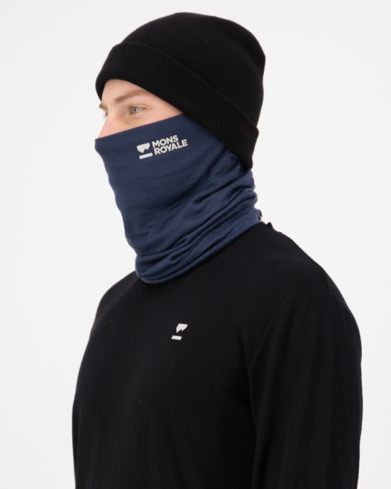 Mons Royale Double Up Merino Neckwarmer, Midnight