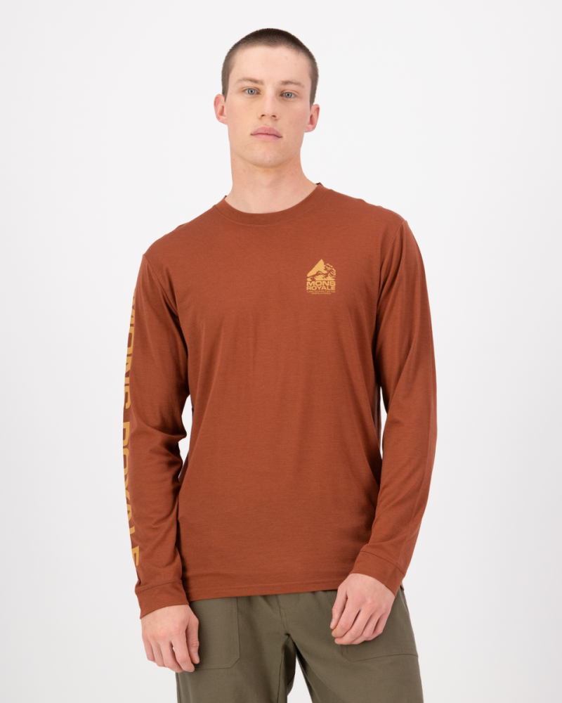 Mons Royale Icon Merino Classic Long Sleeve, Sienna, Grösse L