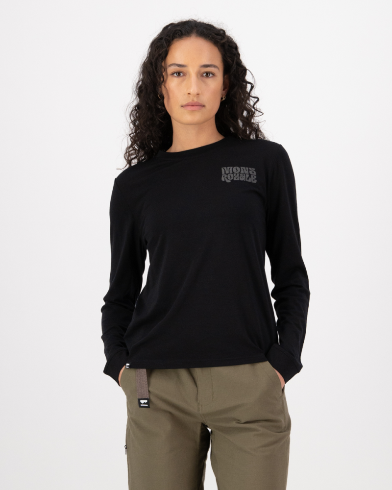 Mons Royale Icon Merino Long Sleeve, Black, Grösse L