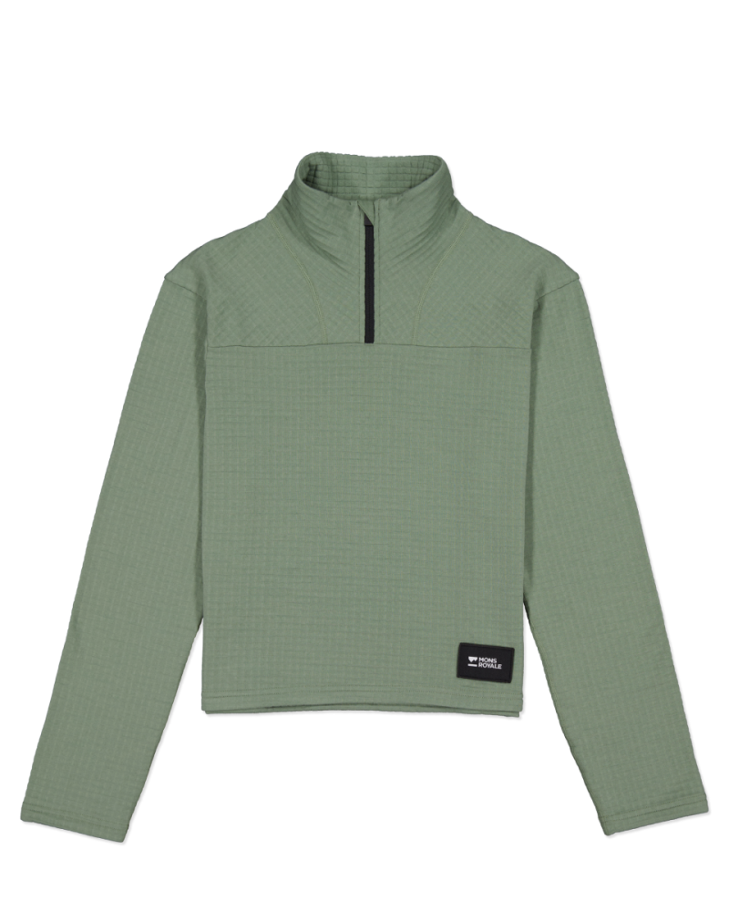 Mons Royale Offgrid Merino Fleece Long Sleeve, Willow, Grösse S