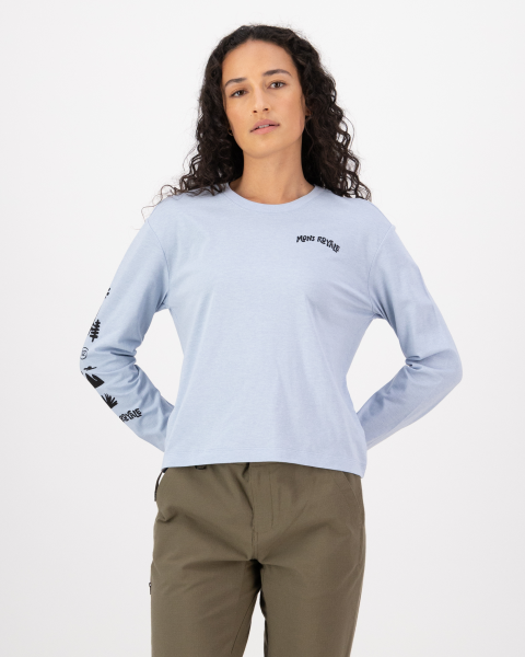 Mons Royale Yonder Merino Organic Cotton Long Sleeve, Frost