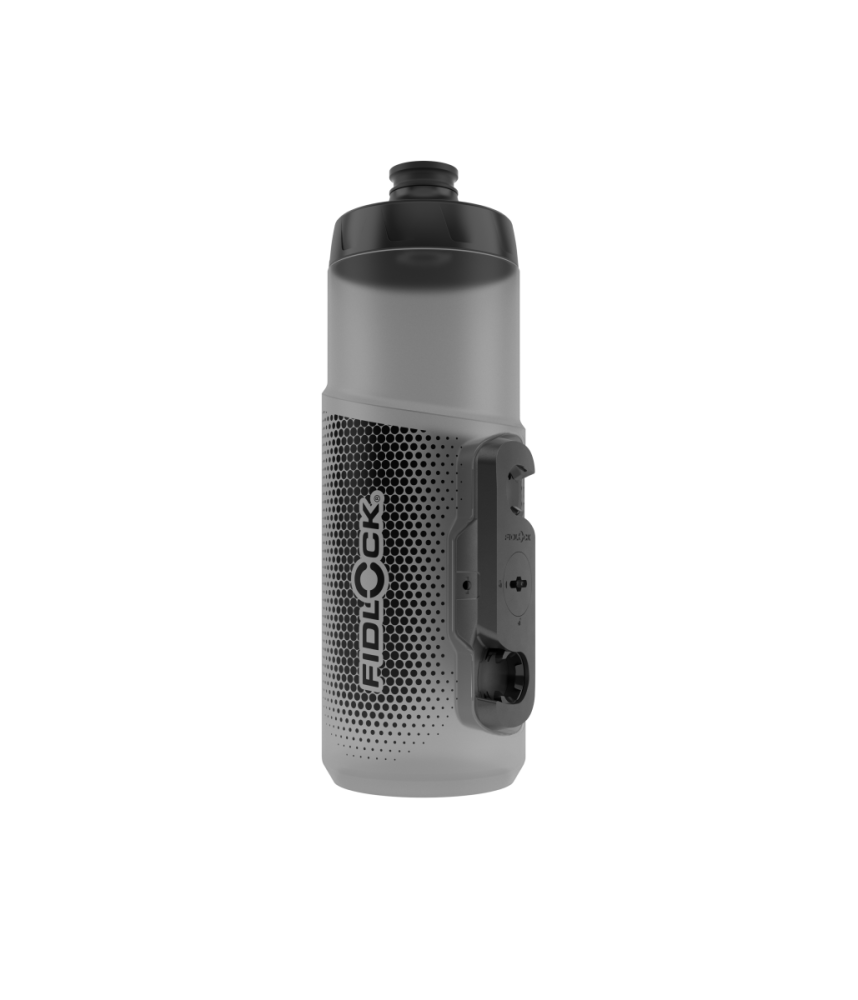 Fidlock TWIST Trinkflasche 600 ml, Single (mit Bottle Connector, ohne Base). Transparent Black.