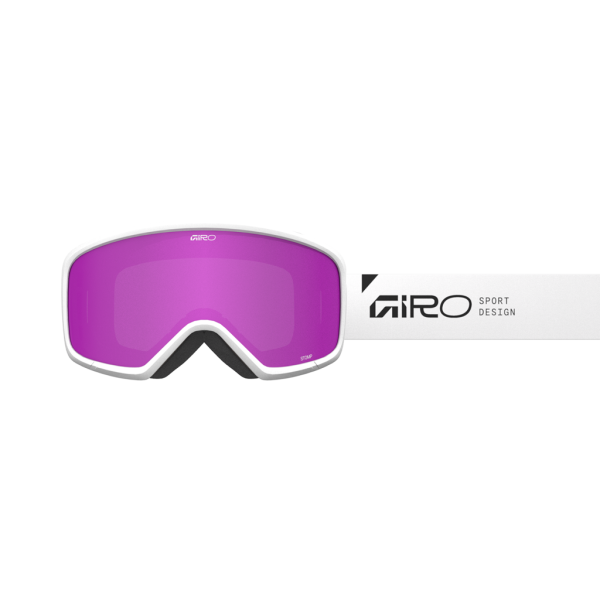 Giro Stomp Flash Goggle, white wordmark amber pink S2