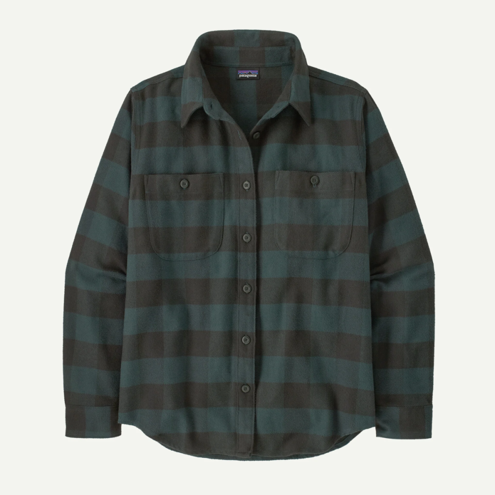 Patagonia W's Fjord Flannel Shirt, Buffalo Check: Old Growth Green