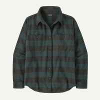 Patagonia W's Fjord Flannel Shirt, Buffalo Check: Old Growth Green
