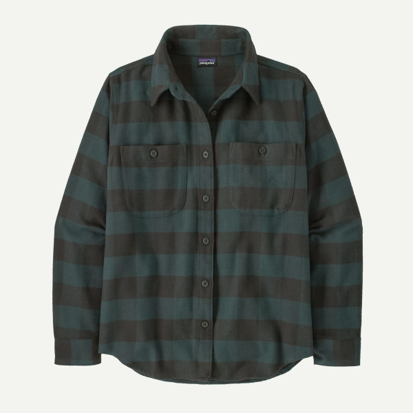 Patagonia W's Fjord Flannel Shirt, Buffalo Check: Old Growth Green