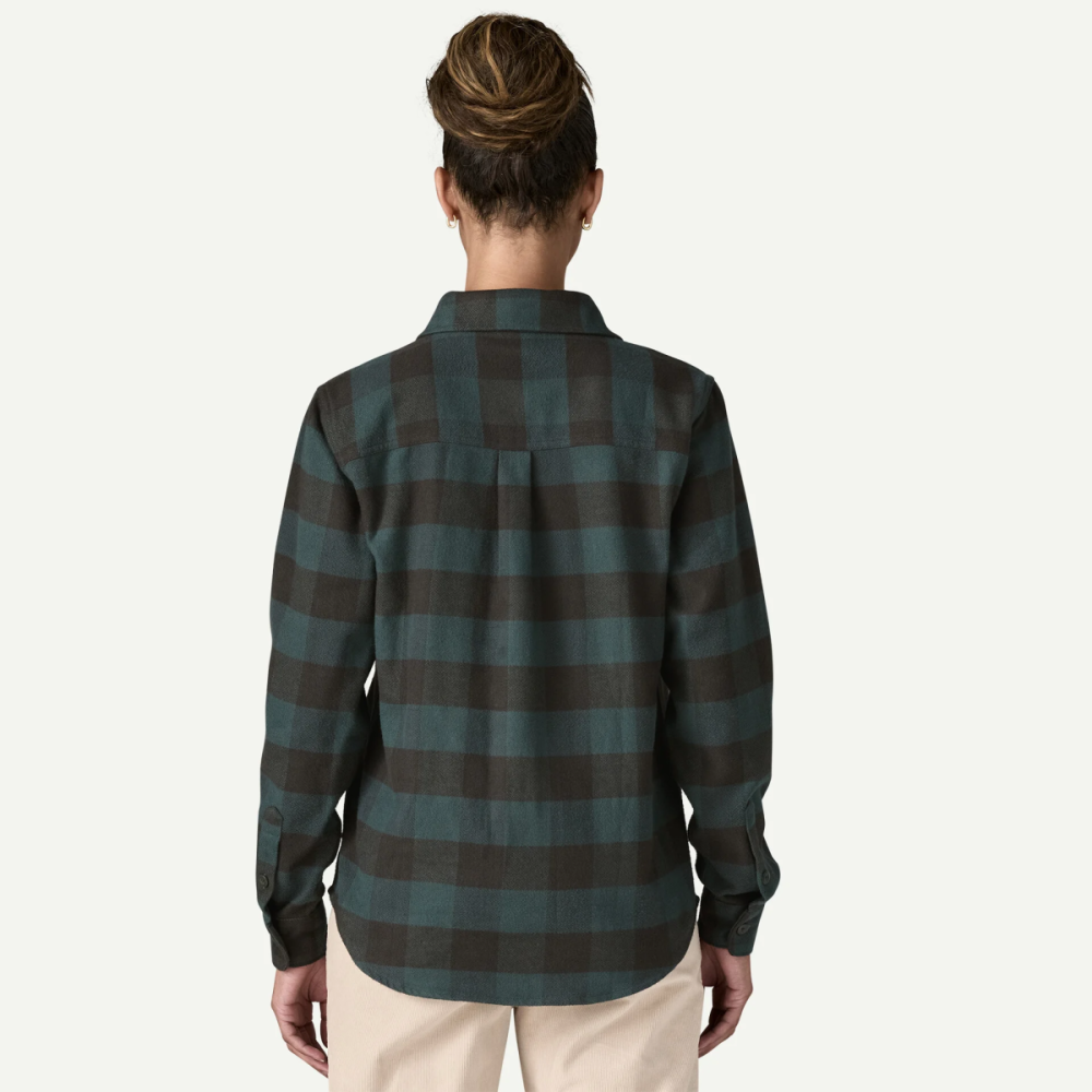 Patagonia W's Fjord Flannel Shirt, Buffalo Check: Old Growth Green