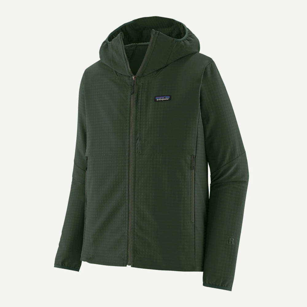 Patagonia M's R1 TechFace Hoody, Old Growth Green, M