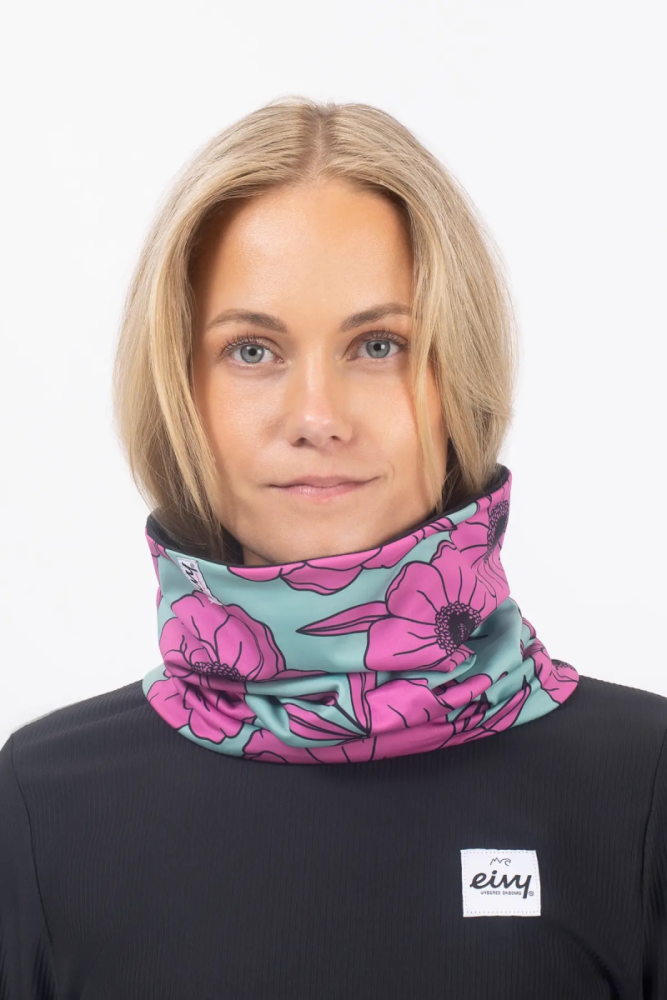 EIVY Colder Neckwarmer 25 , Turquoise Flower