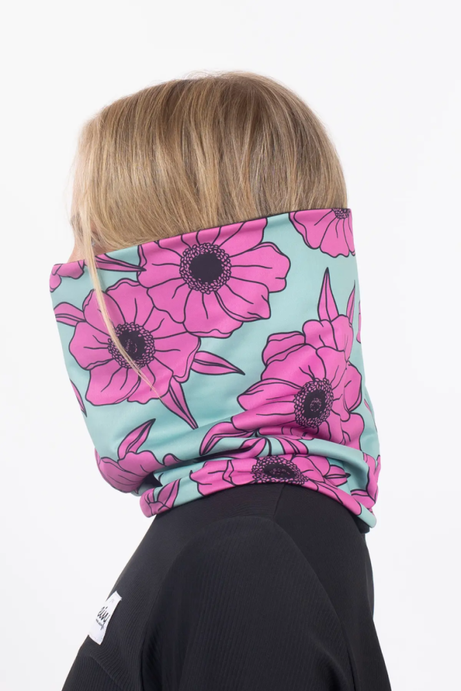 EIVY Colder Neckwarmer 25 , Turquoise Flower