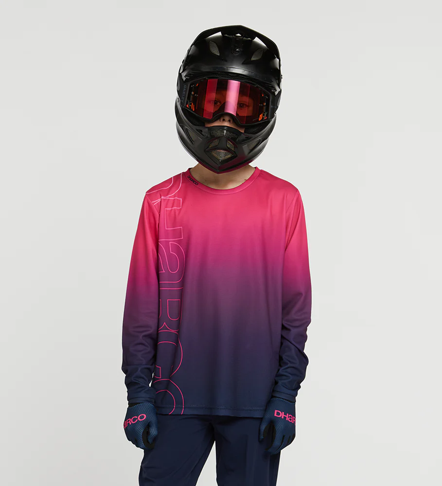 Dharco Youth Gravity Jersey | Fort Bill Pink / Blau,  Y10/L