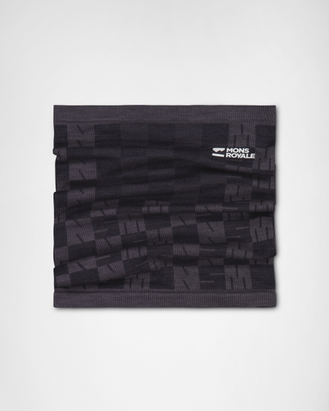 Mons Royale Ascender Merino Seamless Neckwarmer, Forged Iron / Black, Grösse OS