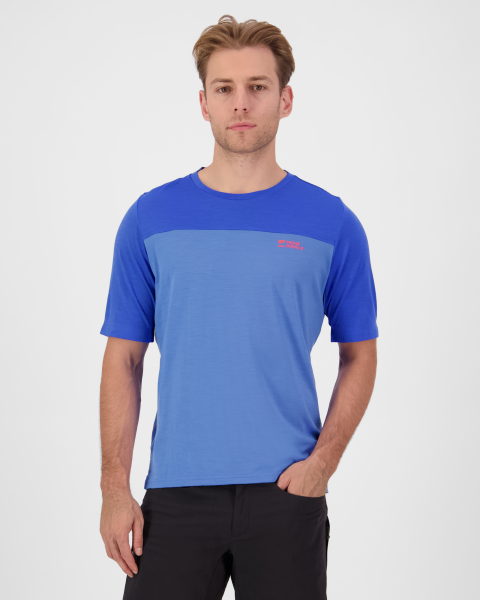 Mons Royale Diversion Merino Bike Jersey Short Sleeve, Ocean / Ultramarine
