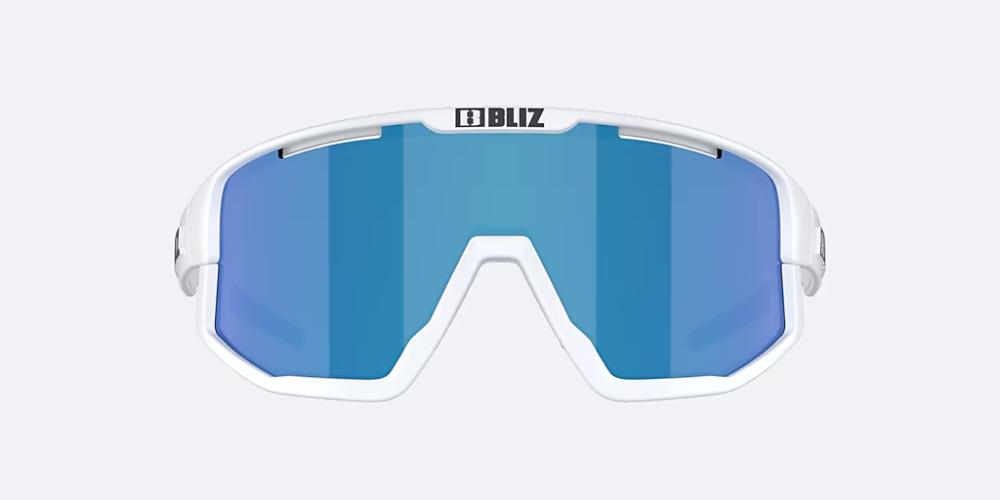 Bliz Fusion, Matte white, Braun Blau