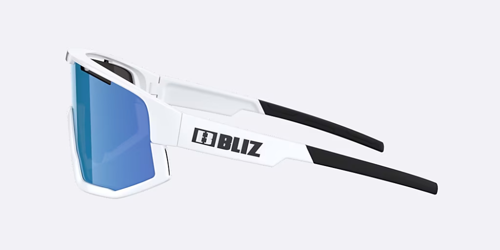 Bliz Fusion, Matte white, Braun Blau