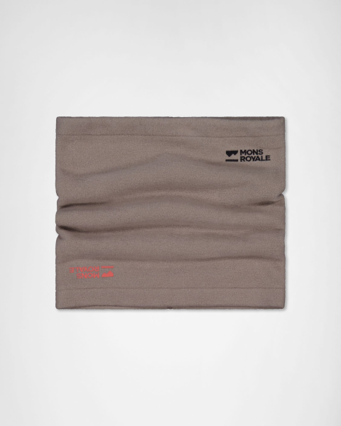 Mons Royale Pileup Wool Fleece Neckwarmer, Cinder, Grösse OS