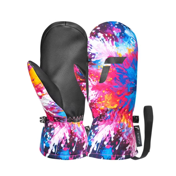 Reusch Carter R-TEX® XT Junior Mitten, black/multicolour snowflake