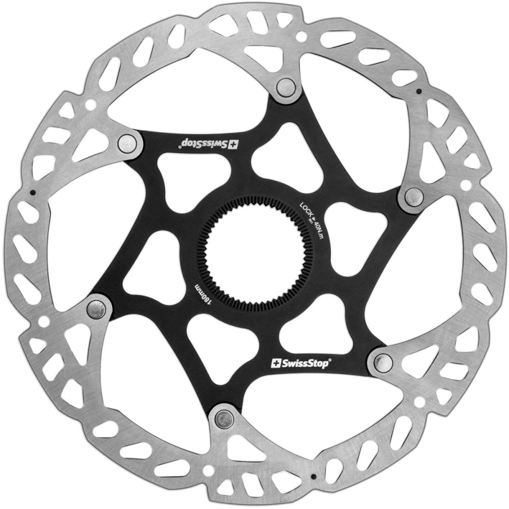 SwissStop Catalyst Pro DISC Scheibe 180mm, Centerlock, 1.90mm, ohne Lockring mit Loch für Magnet