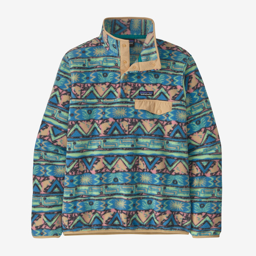 Patagonia W's LW Synch Snap-T P/O, High Hopes Geo: Salamander Green, L
