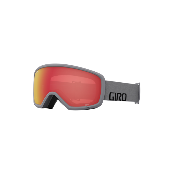 Giro Stomp Flash Goggle, grey wordmark;amber scarlet S2