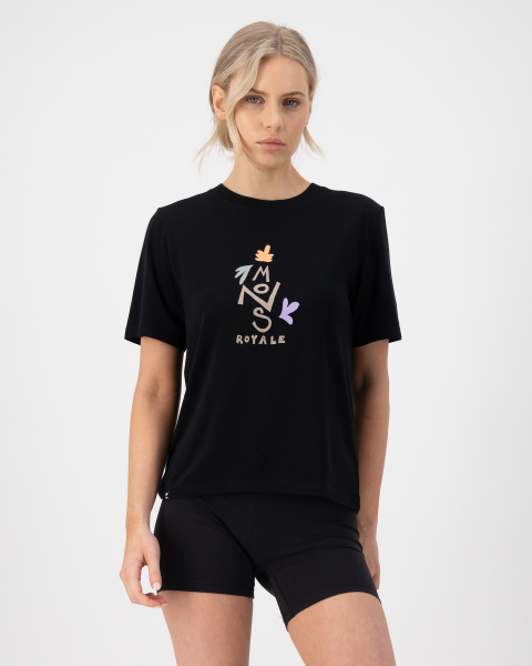Mons Royale Icon Relaxed Tee, Black