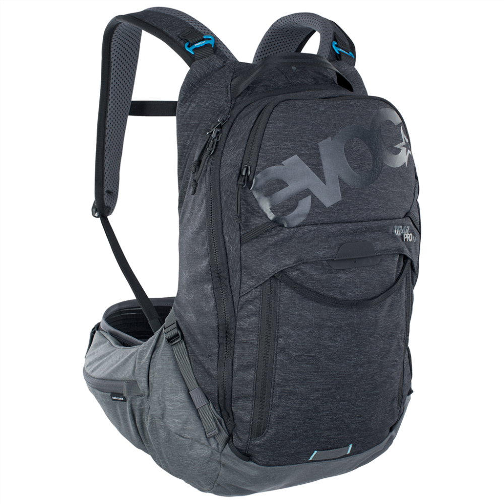 Evoc Trail Pro 16L Backpack, black/carbon grey, S/M