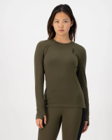 Mons Royale Cascade Merino Flex 200 LS, Dark Olive, Grösse S