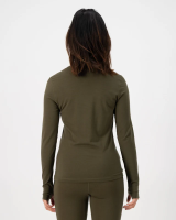 Mons Royale Cascade Merino Flex 200 LS, Dark Olive, Grösse S