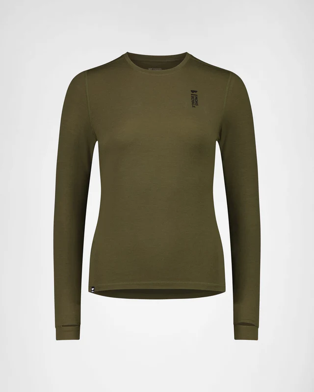 Mons Royale Cascade Merino Flex 200 LS, Dark Olive, Grösse S