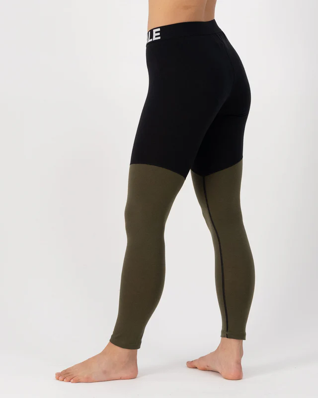 Mons Royale Cascade Merino Flex 200 Legging, Dark Olive, Grösse XS