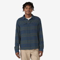 Patagonia M's Fjord Flannel Shirt, Treelined: Smolder Blue, S