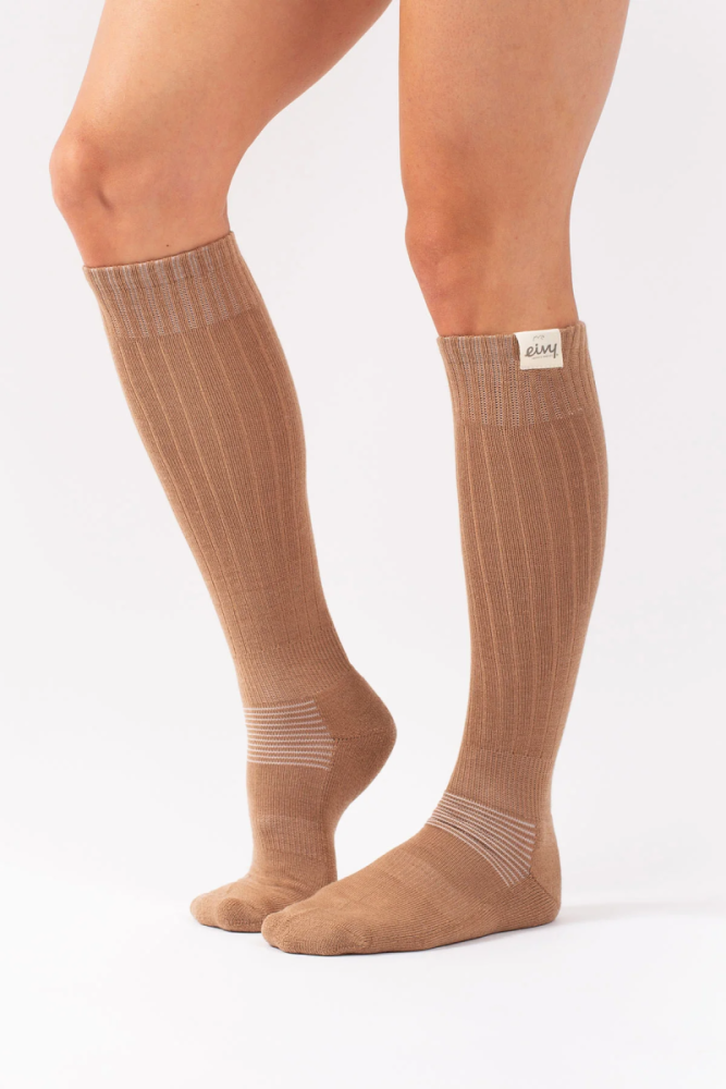 EIVY Rib Wool Socks 24, Faded Coffee, 39-41