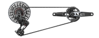 SRAM Groupset X0 Eagle AXS Transmission, black/silver, 175mm/32t