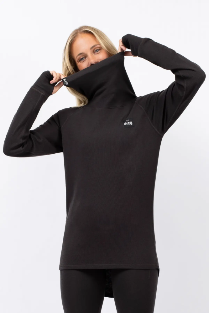 EIVY Icecold Wool G Rib Top 24, Black, L