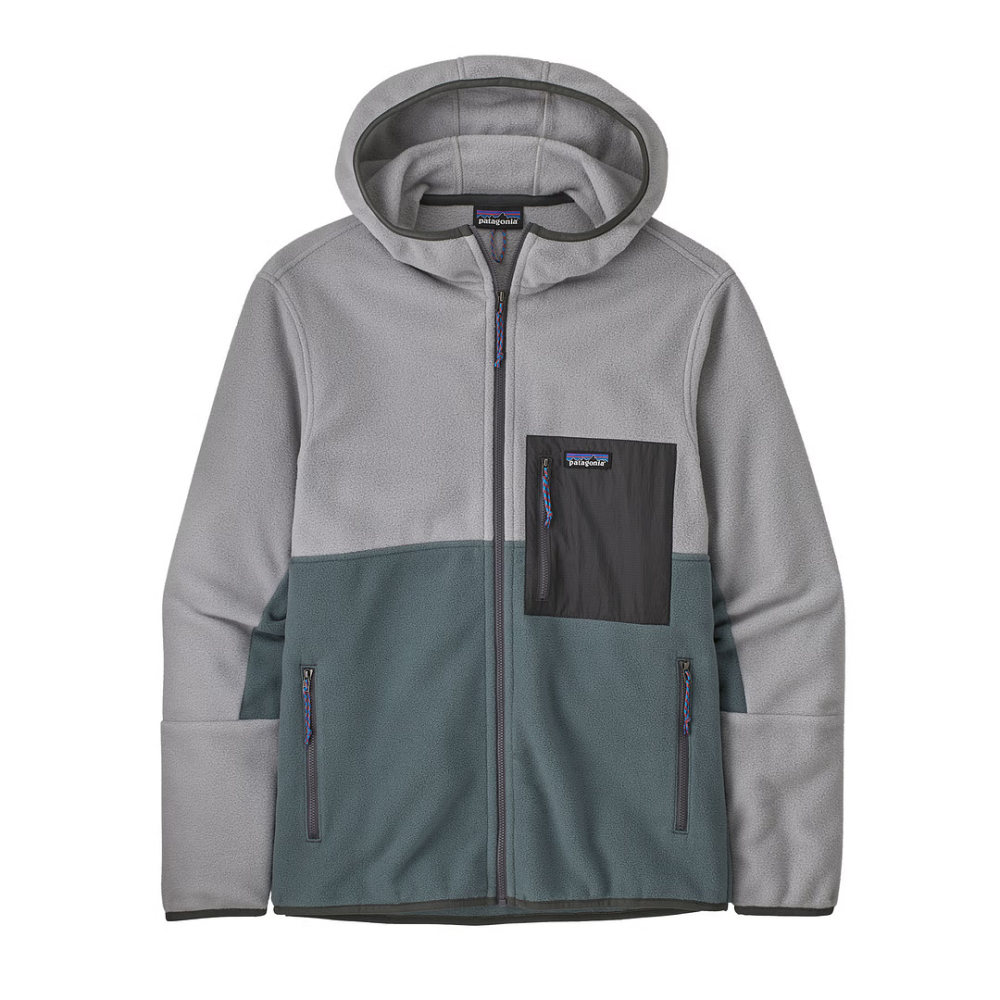 Patagonia M's Microdini Hoody, Nouveau Green w/Salt Grey, S